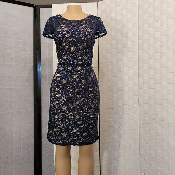 BRAND NEW JACKIE JON LACE SHEATH WOMEN"S DRESS - Picture 10 of 12